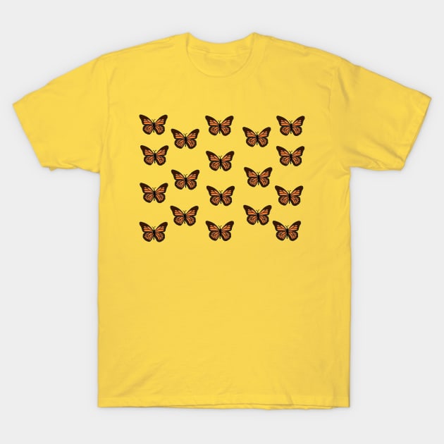 Orange Monarch Butterfly T-Shirt by courtneylgraben